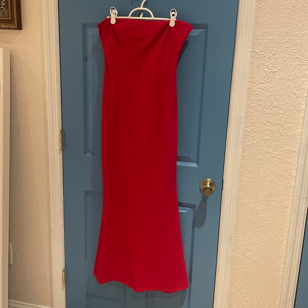 Red Strapless Dress